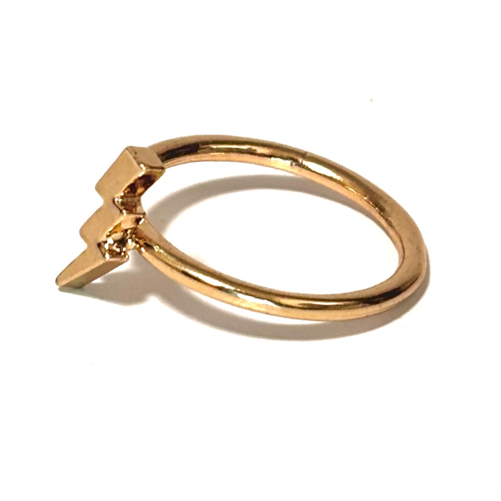 New - Trendy Dainty “Gold Lightning Bolt Ring” Celestial Boho Chic Band Size 8
